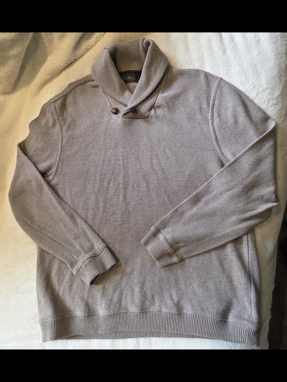 Shawl Collar Button Pullover Sweater